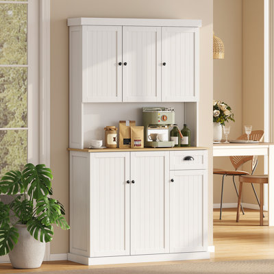 Buffet de cuisine avec huche et armoire de rangement avec tiroir