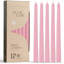 Bougies coniques rose pâle - Lot de 12, 25 cm, sans parfum-1113103752