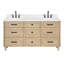 ARIEL Monroe 72 Double Sink Bathroom Vanity with Carrara Quartz Top-1236486688-1267535057-1267535071