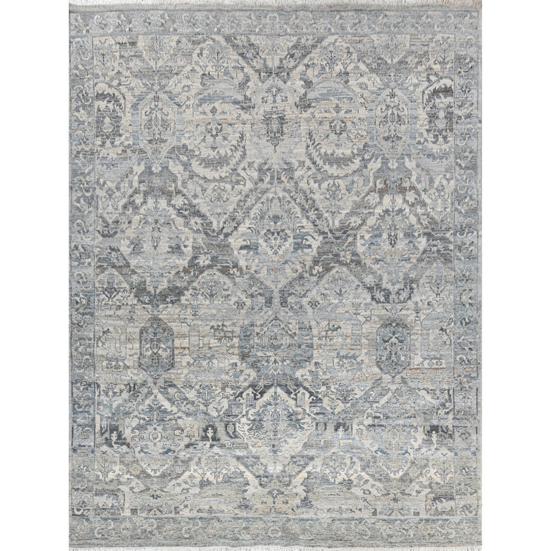 Tapis multicolore de haute qualité noué à la main, Rectangle de 5 pi x 8 pi