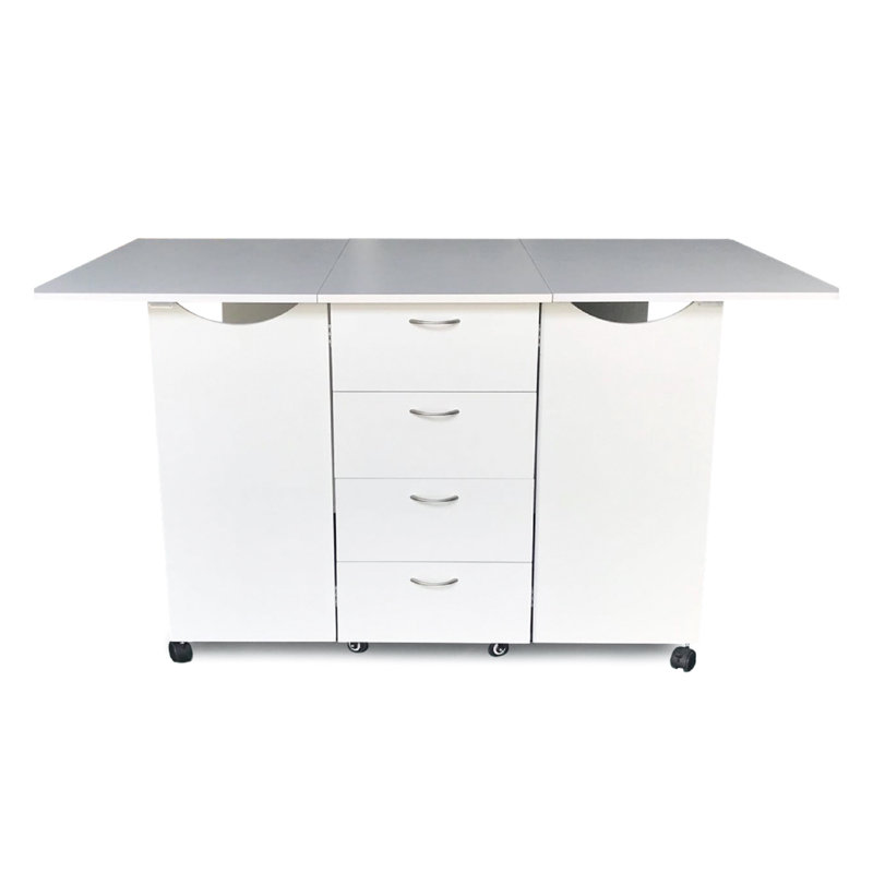 Ash White Multi-Functional Cutting and Storage Table