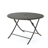 Hutt Round Wicker/Rattan Outdoor Folding Dining Table