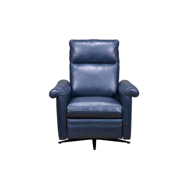 Fauteuil inclinable pivotant en cuir Kadejha, Ambiance Ocean