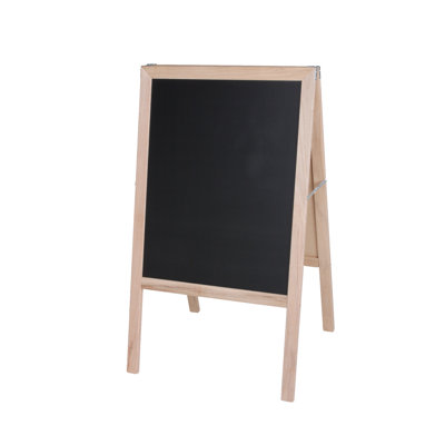 Chevalet de chapiteau en bois naturel Flipside, tableau double face, 42 po x 24 po