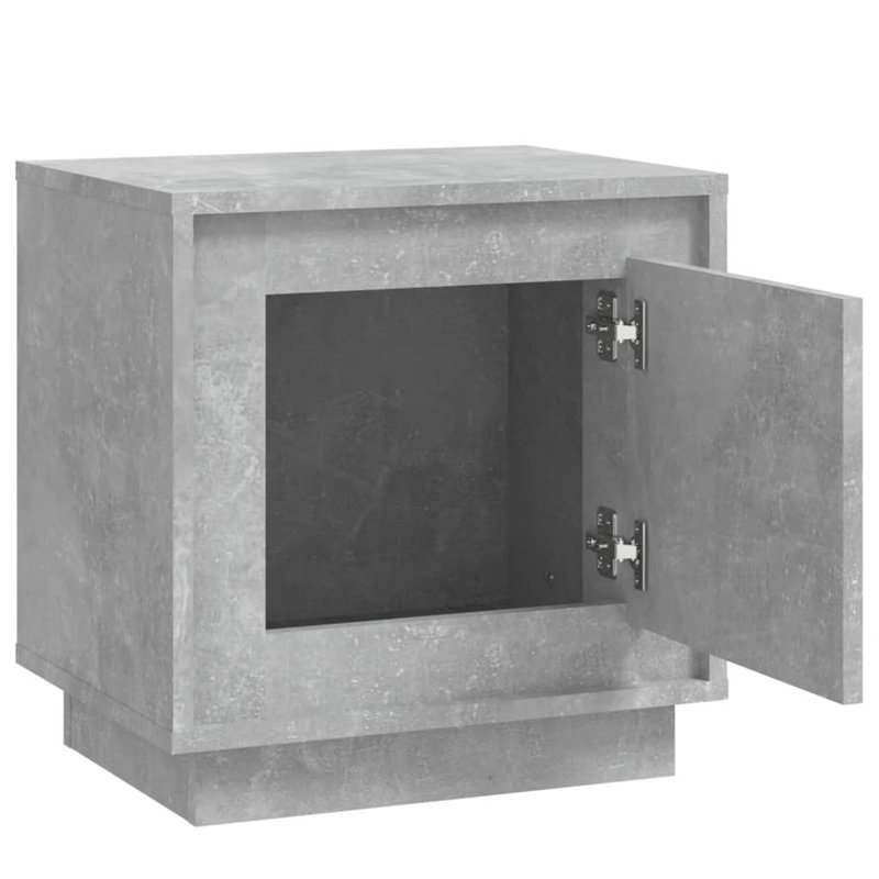 Shawntella 44cm W Manufactured Wood Bedside Table, Concrete Grey