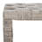 Leominster Classic Coffee Table, Solid Wood with Whitewashed Kubu Rattan Texture for Home and Office