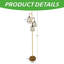 Lampe sur pied vintage avec abat-jour tambour en acrylique et 3 ampoules incluses