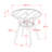 Cato Round Metal Outdoor Dining Table With Umbrella Hole , in. W in. D-300787534