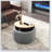 Round Storage Ottoman, 2 in 1 Function, Work as End table and Ottoman