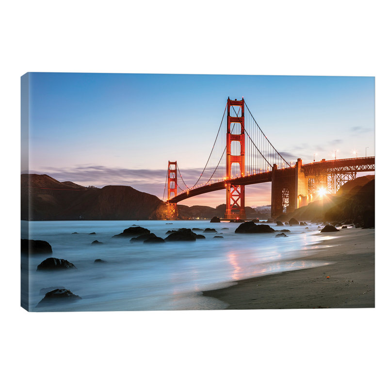 Dawn At The Golden Gate by Matteo Colombo - No Frame Print on Canvas, 66.04 cm H x 45.72 cm W x 1.91 cm D