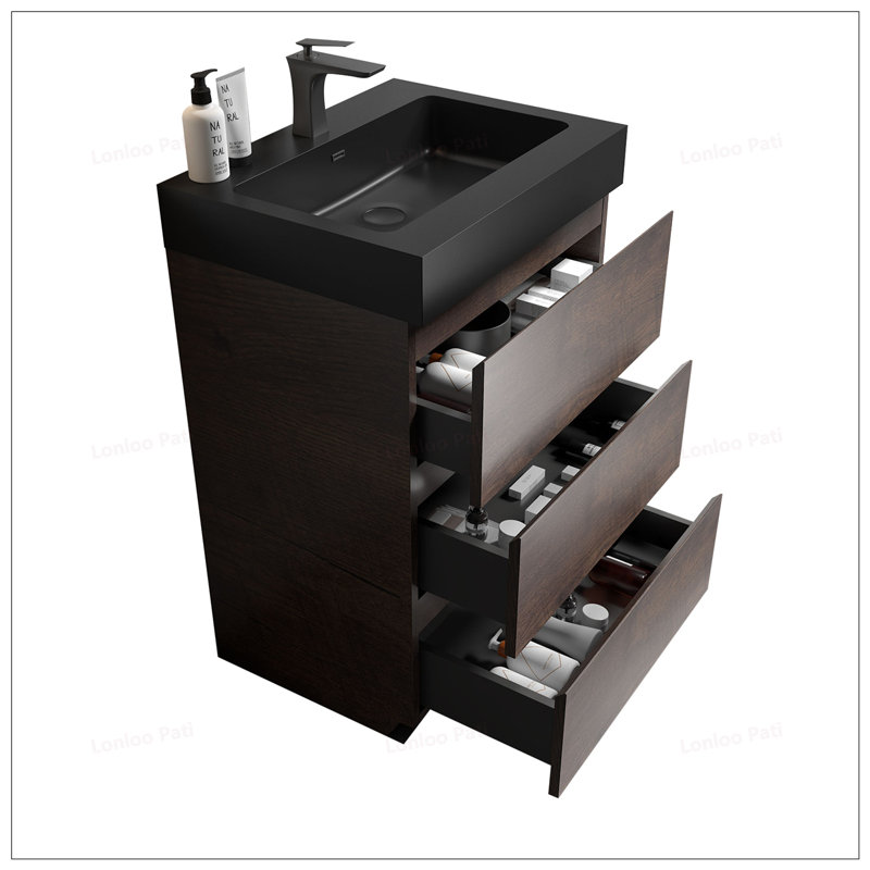 Meuble-lavabo autoportant de 24 po avec lavabo