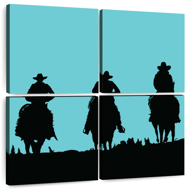 Lelar Western Cowboy Trio, H 45 po x l 45 po
