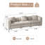 Canapé modulaire en velours 3 places Sadettin-2142641413