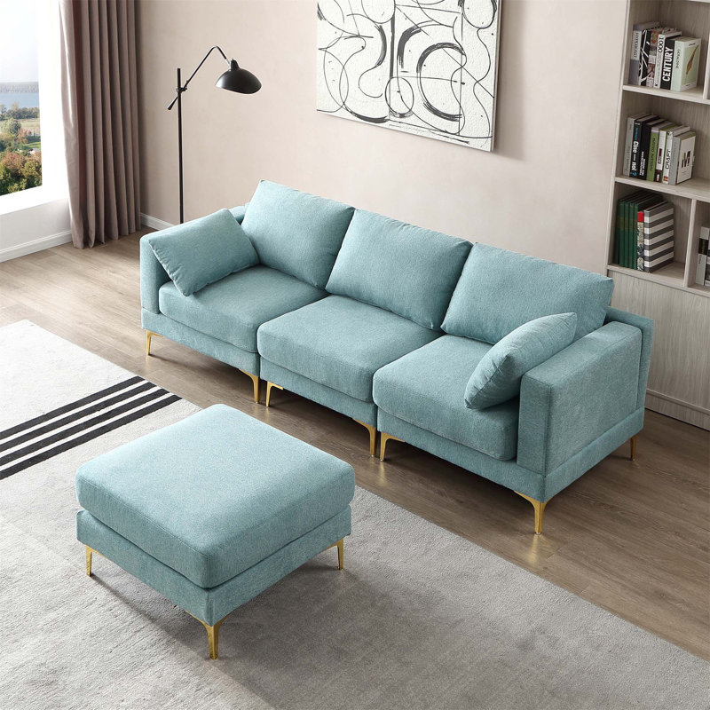Canapé ADF, Tissu turquoise