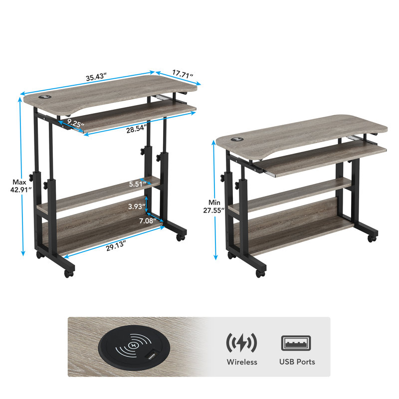 Neihart Standing Desk, Gray