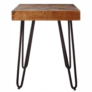 Solid Wood Top End Table