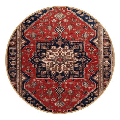 Machine Washable Persian Brown Area Rug