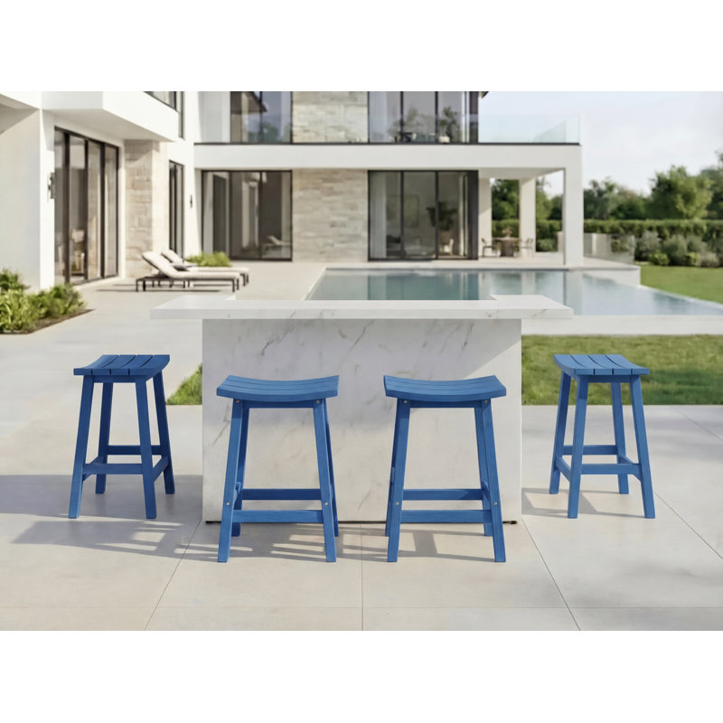 Tabouret de comptoir de cuisine Backless, Marine, 24"