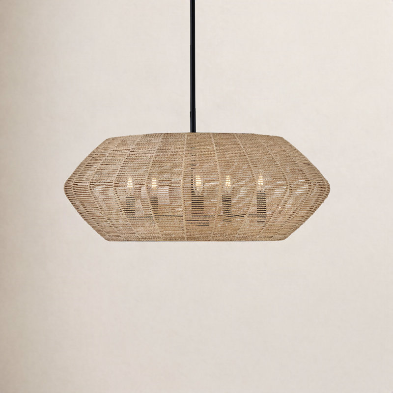 Luca 5 - Light Chandelier, Black/Brown