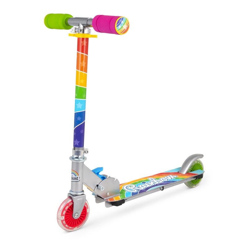 Scooter clignotant: arc-en-ciel