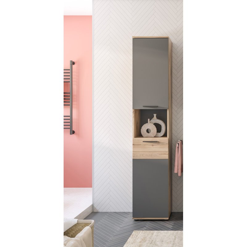 Gurias 37cm W x 190cm H x 34cm D Free -standing Bathroom Cabinet
