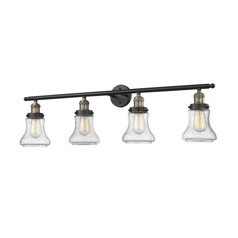 Lumière de vanité de 4-lumière Reyhani, Brushed Satin Nickel, Seedy
