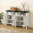 59-Inch Modern 4-Door Cerda with Power Outlets, USB Ports, Adjustable Shelves, and Half-Open Storage for Multi-Room Use.