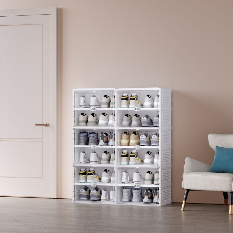 24 Pair Stackable Shoe Storage Box