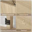 Tête de lit grand avec rangement, tête de lit cannelée large de 64,6 po avec station de charge et lumières DEL, têtes de lit en bois modernes pour la chambre à coucher, naturel
