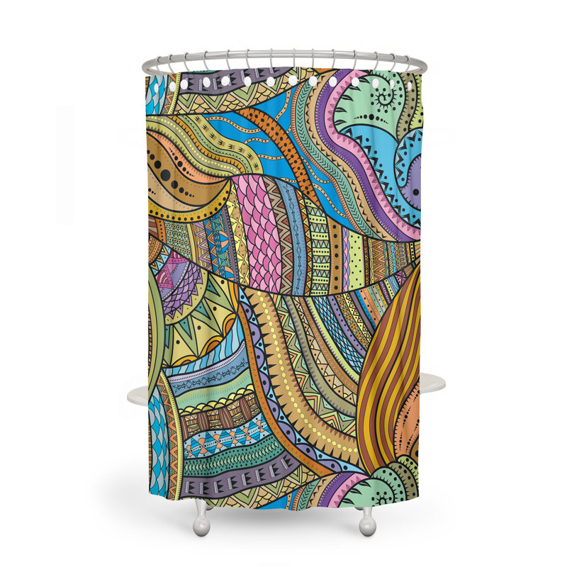 Abstract Shower Curtain, 72" H x 70" W