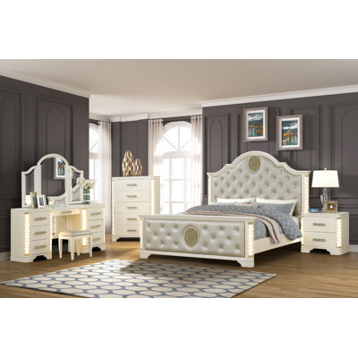 Ensemble de chambre avec meuble-lavabo 5 pièces Devien