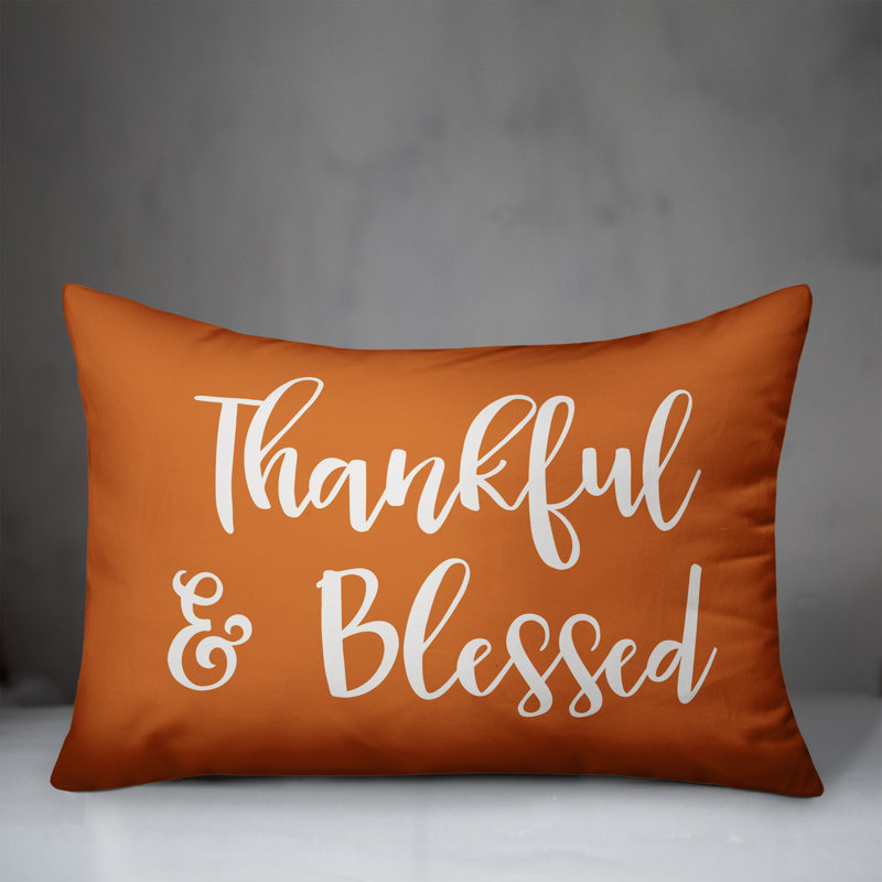 Vibrant Orange Reversible Lumbar Throw Pillow