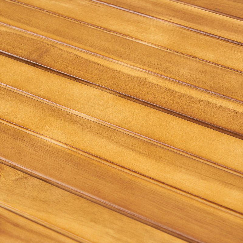 Gardner Round Acacia Solid Wood Outdoor Dining Table , 47.25 " W 47.25 " D, Teak, 30" H x 47.25" W x 47.25" D