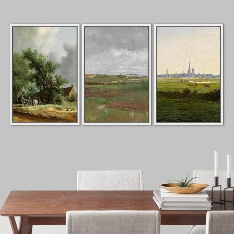 3 pièces, Blanc, H 24 po x l 16 po x P 1,5 po
