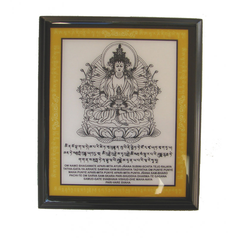 Décoration murale plaque de Bouddha Feng Shui Amitayus