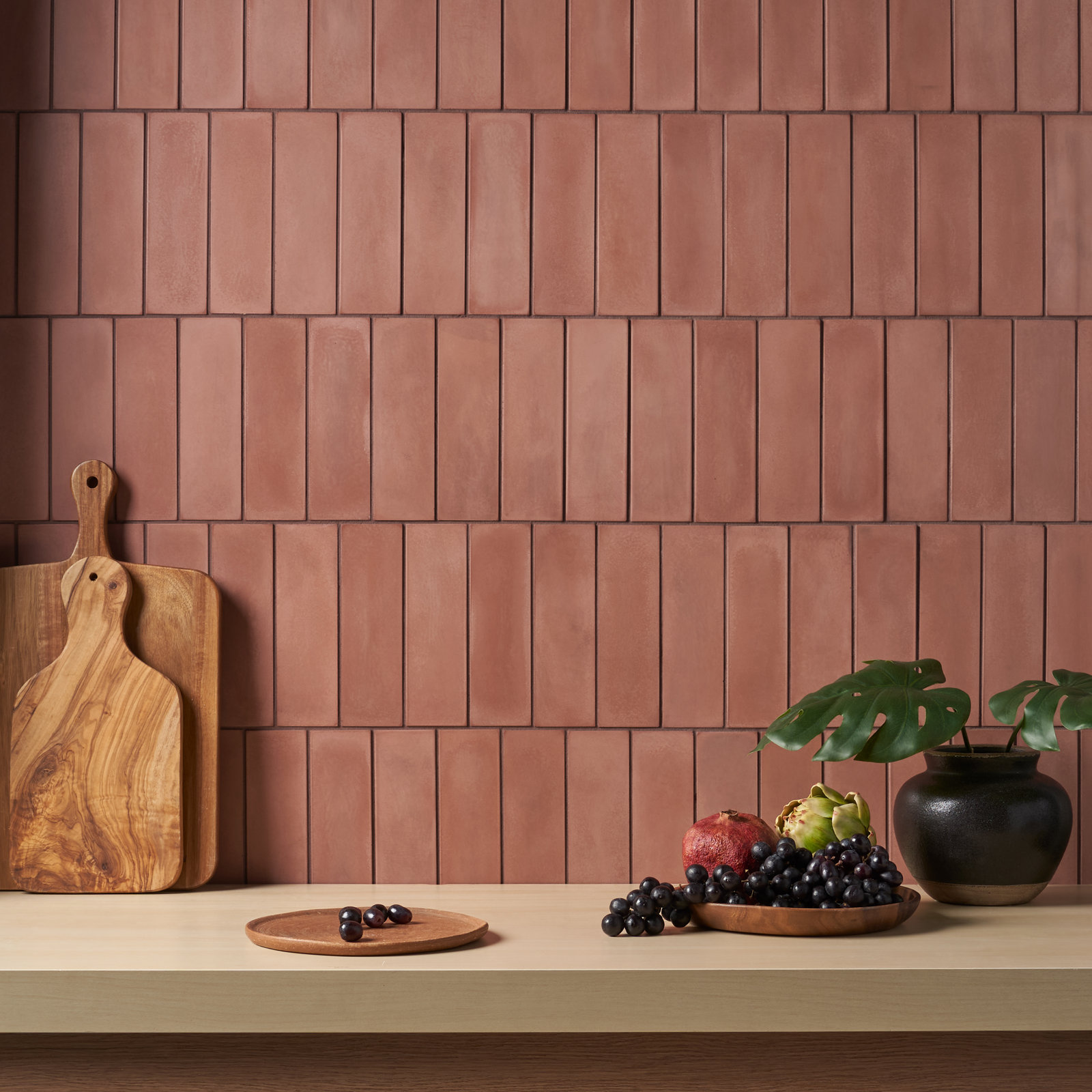 Groovy 2" x 8" Glossy Lava Stone Subway Wall Tile (3.88 Sq. Ft. / Case), Cotto