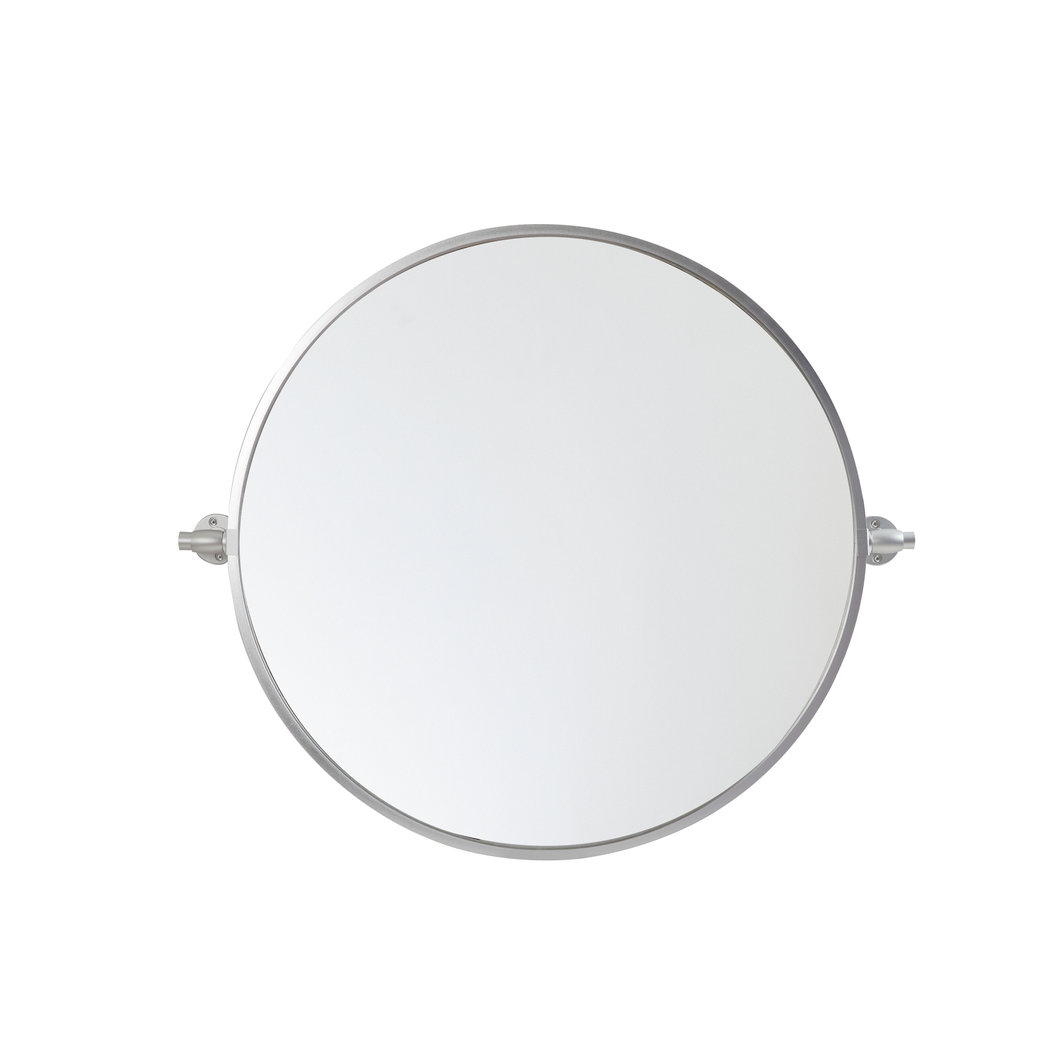Belfield Metal Wall Mirror, 24" x 24", Silver