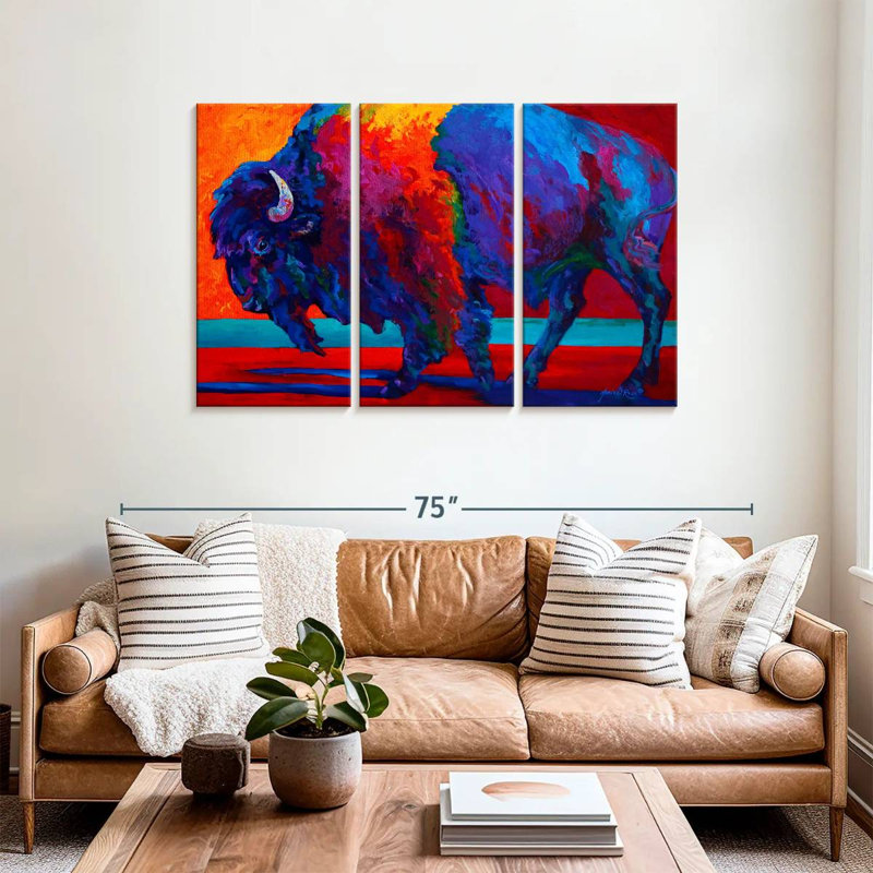 Abstract Bison, 36" H x 57" W
