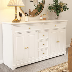 Arnettie 5 Drawer 59.1" W Combo Dresser