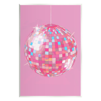 "Pink Disco Ball Groovy" par Lil 'Rue, impression