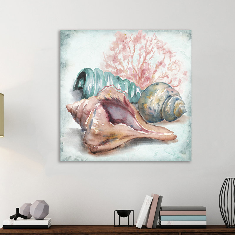 «Sea Shells III» par Tre Sorelle Studios - reproduction sur toile, H 24 po x l 24 po