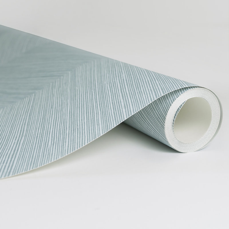 Chevron Vinyl Peel & Stick Wallpaper Roll, Blue Bell