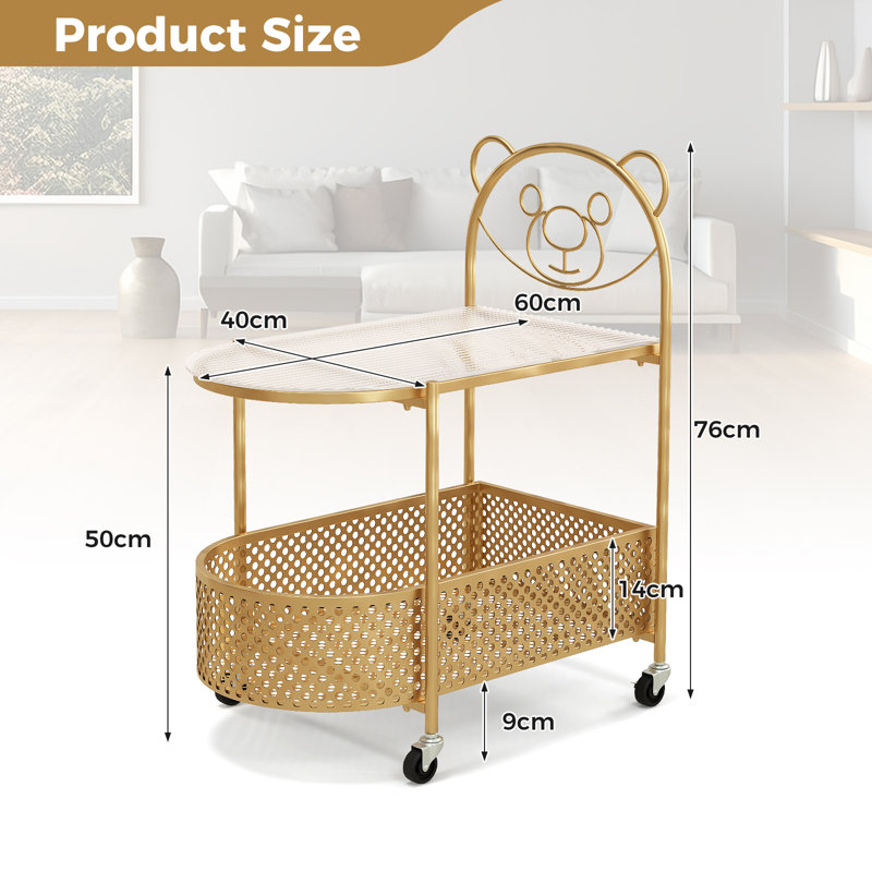 End Table, Gold