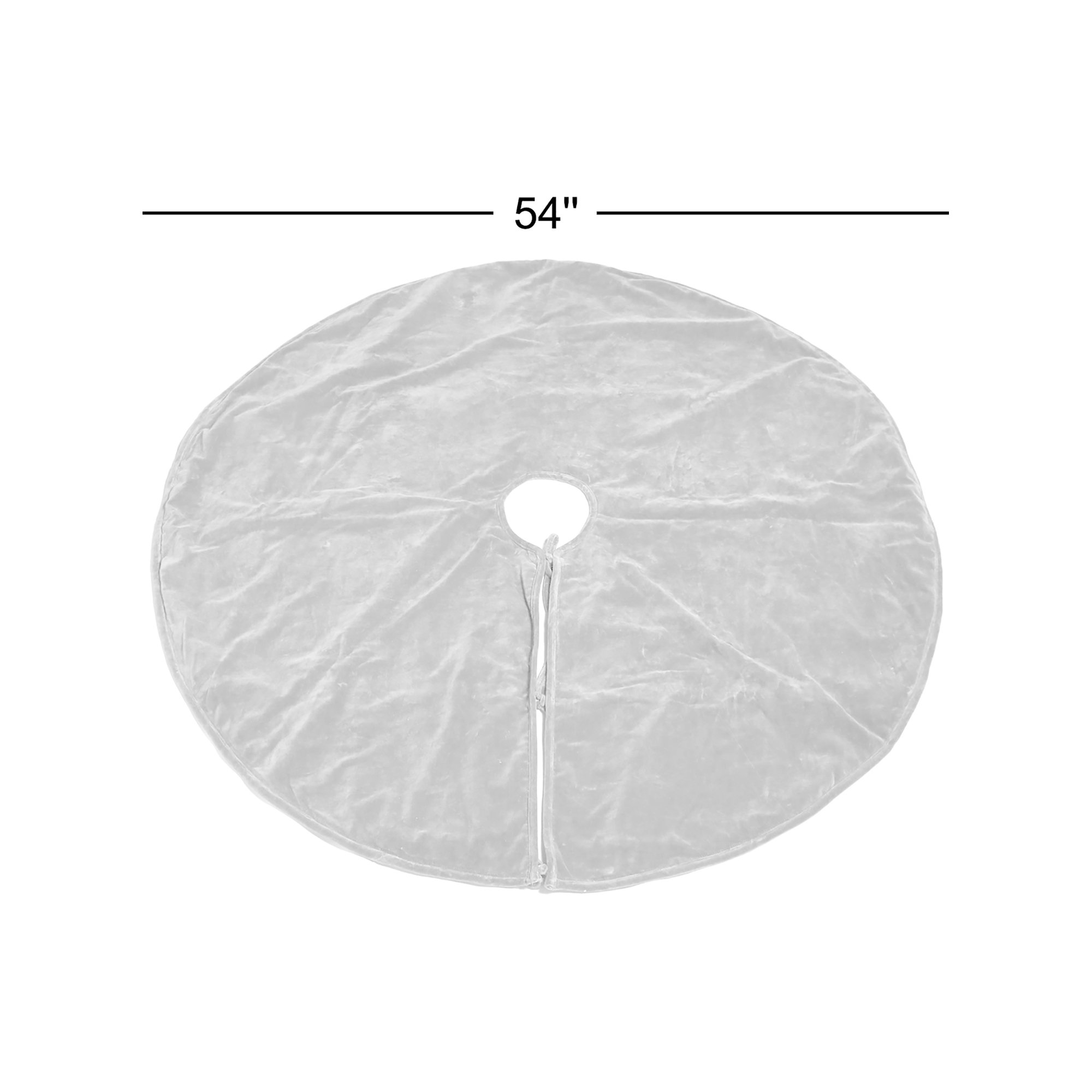 Velvet Tree Skirt, Dark Gray