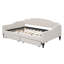 Lit de jour capitonné avec 2 tiroirs Upholsted