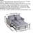 1pc Modern Pull-out Sofa Bed, Adjustable Backrest, Double Bed Sofa, Suitable For Living Room Apartments-887186855