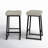 Pantanella Upholstered Faux Leather Counter Stool with Iron Frame-1975575031