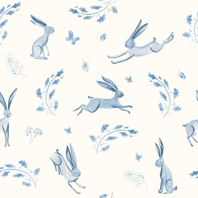 Yuki Osada Springtime for Bunnies 33' L x 20.5" W  Wallpaper Roll