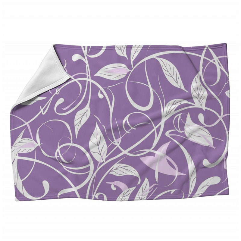 Jeté floral en polaire - Jetés d'art pour canapés ou lits - 12289, L 60 po x L 80 po