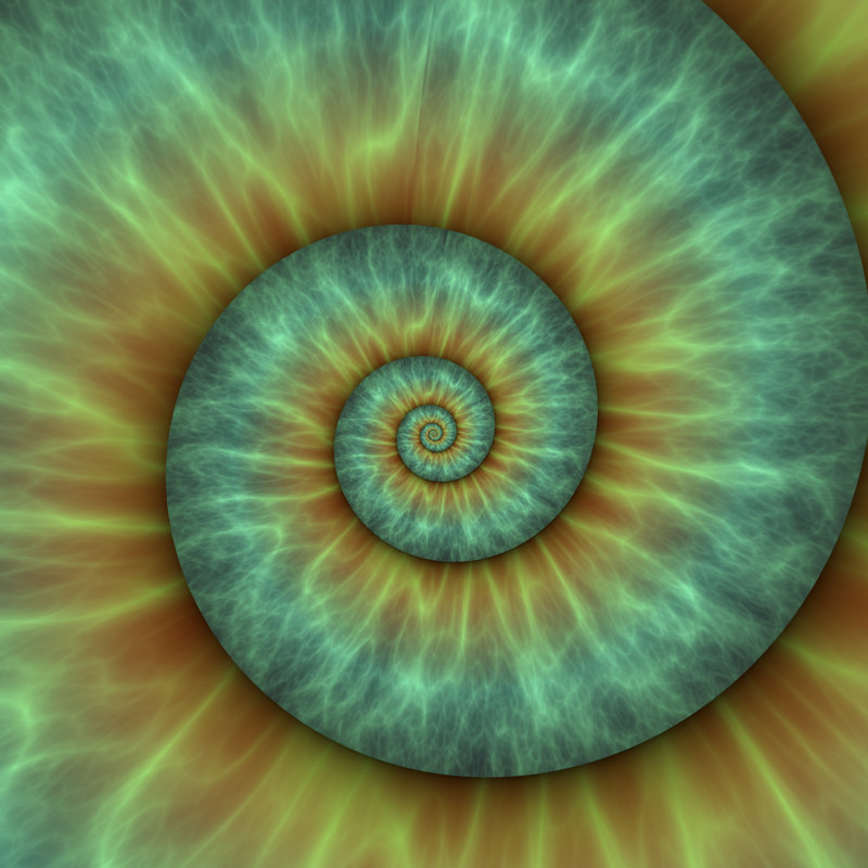 Motif abstrait en spirale. «Fibonacci», impression sur toile tendue, H 12 po x l 12 po